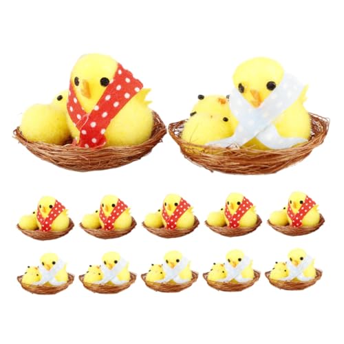 UPKOCH 12St Osterküken cute decor easter huhn spielzeug 0stergeschenke ostern Huhn Ostern Hähnchen-Stofftiere Hähnchen Stofftier Küken Osterdeko chemische Faser von UPKOCH