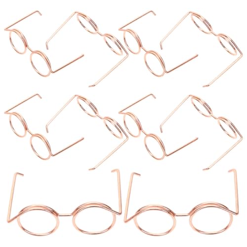 UPKOCH 12St Puppenbrille Puppen Kleidung Puppen Klamotten Spielzeugbrille Puppenkleidung Miniatur schnapsgläser basteln sie eine Sonnenbrille zum dekorieren entzückende Mini-Brille Metall von UPKOCH