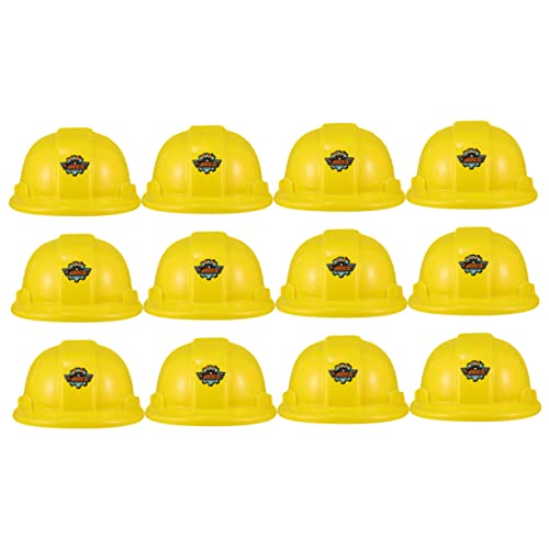 UPKOCH 12St Werkzeughut the hallow halllowen Party wischtelgeschenk für Schutzhelm-Kostüm Bauhüte für Bau Partyhut Bau-Partyhüte Plastik Yellow von UPKOCH