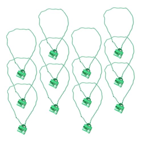 UPKOCH 12St grünes Weinglas St Patrick's Day Halskette St. Patricks Schmuck st. Patricks Day Halskette st. Patrick's Day Halsanhänger st. Patrick's Day Halsschmuck Plastik Green von UPKOCH