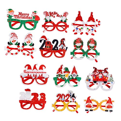 UPKOCH 2023 Weihnachtsfeier-brille 3d-filz Weihnachtsrahmen Brillen- für Party von UPKOCH