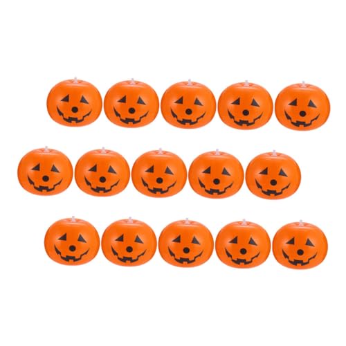 UPKOCH 15St Kürbis Ballon Halloween-Luftballons zum Leuchten bringen weiße Luftballons halloweenkürbis halloween aussendeko Halloween-Elemente-Ballon Latexballon Emulsion Orange von UPKOCH