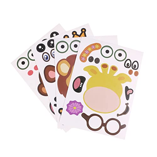 UPKOCH 16St Aufkleber für Kinder passende Gesichtsaufkleber süße Tieraufkleber Kinderaufkleber Scrapbooking-Aufkleber Scrapbooking Sticker Scrapbook Stickers Tier Sticker Aufkleber Kinder von UPKOCH