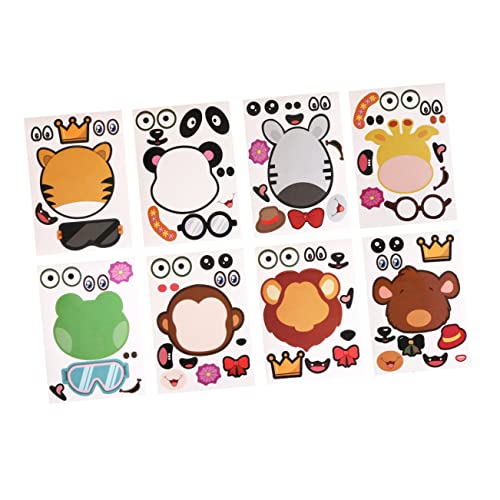 UPKOCH 16St Spiel Requisiten tiersticker Tier Sticker Funny Sticker Panda Sticker dekorative Sticker Aufkleber für Kinder dekorative Aufkleber Tieraufkleber Kinderaccessoires schmücken von UPKOCH