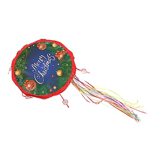 UPKOCH 1stk Weihnachtspinata Plätzchen Kekse Quadratische Schwarze Zinn Mexikanisches Piñata- Pinata Für Die Weihnachtsfeier Kinderpinata Papier Colorful von UPKOCH