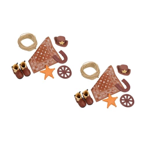 UPKOCH 2 Sätze Party Kuchen Dekoration Kuchendekoration Kuchen Topper Cowgirl-partyzubehör Cowboy-party-dekorationen Cowgirl-babyparty-dekorationen Westliche Partygeschenke Plastik von UPKOCH