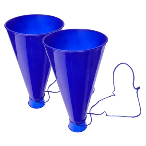 UPKOCH 2 Stk Jubelndes Horn Megaphon-lautsprecher Blashorn-geräuschmacher Jubelnde Requisiten Trompeten Spielzeug Megaphon Megaphon Fußball Horn Spielzeug Party-horn Plastik Blue von UPKOCH