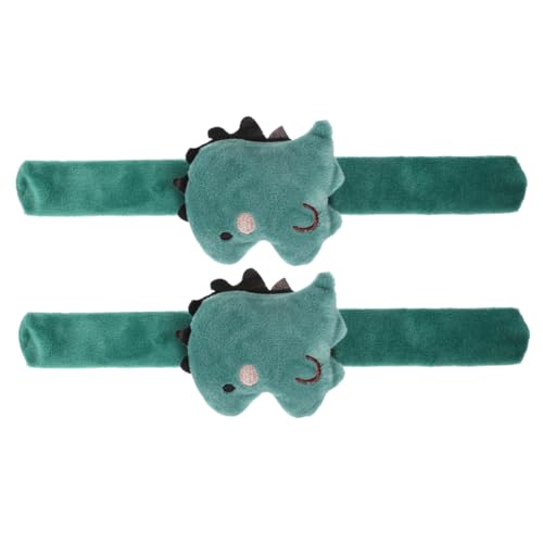 UPKOCH 2 Stück Dinosaurier Armband Armbänder Armbänder Stofftier Armbänder Partyzubehör Slap Bands Für Slap Armband Tier Thema Slap Bands Grüne Legierung von UPKOCH