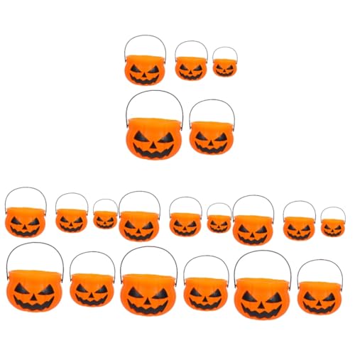 UPKOCH 20 Stk Kürbis Eimer Jack-o-laterne Für Halloween Halloween-kürbis-dekoration Mini-wassereimer Eisfass Kreativer Süßigkeiteneimer Süßigkeitenbehälter Für Süßes Oder Saures Abs von UPKOCH