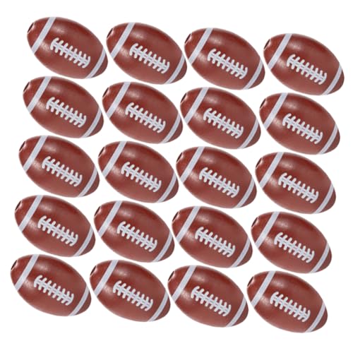 UPKOCH 20St Abstandshalter für Halskettenanhänger american football Amerikanischer Football aufblasbares Fußballfeld Sport-Charm-Abstandsperle Perlen für Jungen Fußballperlen Muhe Brown von UPKOCH