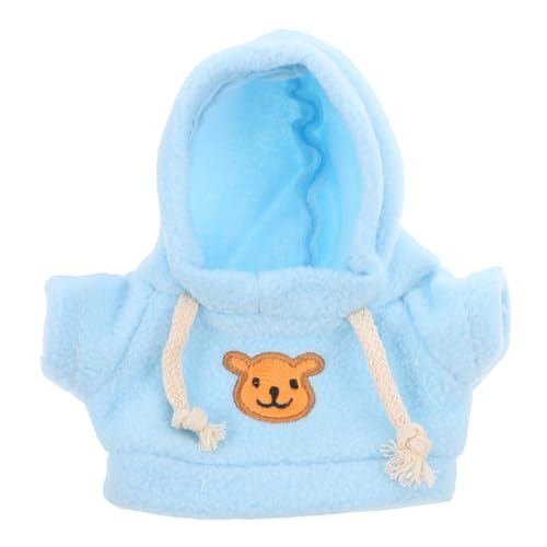 UPKOCH 20cm üschbär Kleidung Blaues Hoodie Outfit Für Kuscheltiere Puppen Zubehör Niedliches T Shirt Für Stofftiere Kleines Puppen Accessoire von UPKOCH