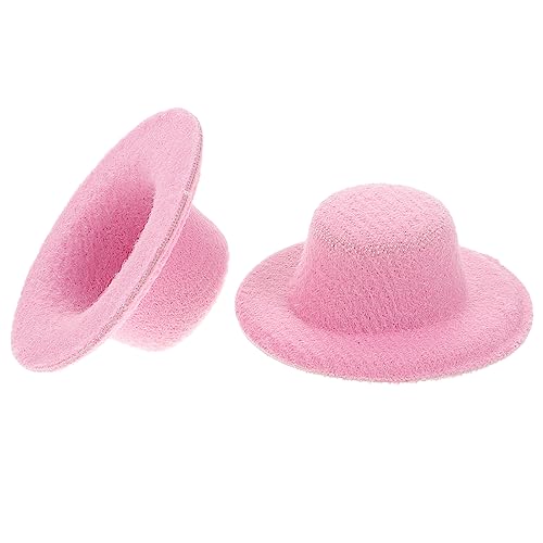 UPKOCH 20st Mini-Hut Mini-Fiesta-Sombrero-Hut Puppenmütze Miniatur-puppenhut Mini-Craft-Hut Puppenkleid Mütze So Tun, Als Ob Sie Puppenhausdekor Würden Puppe Partyhut Rosa Stoff von UPKOCH