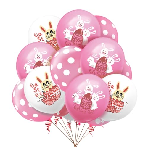 UPKOCH 20st Osterzubehör Ballons Mit Kaninchendruck Weihnachtshasenballon Kaninchendekorationen Für Zu Hause Hase Ballon Aufblasbarer Ballon Folienballons Blase Ballongas Luftballons Rosa von UPKOCH