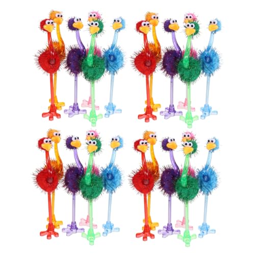 UPKOCH 24pcs Cartoon-tierstift Einhorn Stift Lustige Stifte Neuartige Flauschige Stifte Neuheitstifte Straußenstifte Flamingo-Kugelschreiber Flamingo-gelstifte Süße Stifte Plüsch von UPKOCH