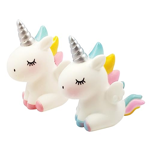 UPKOCH 2St Einhorn-Topper Einhorn-Verzierung Einhorn einhorn kuchen topper einhorn cupcake dekoration Hochzeitsdekorationen Einhorn-Kuchendekoration Schreibtisch Kerze von UPKOCH