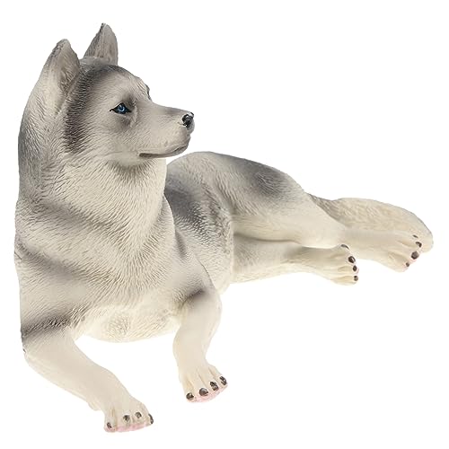 UPKOCH 2St Husky-Modell Spielen Lernspielzeug für Tiere Hundefiguren kinderzimmerdeko Room Decoration Modelle Simulationswelpenmodell Simulation Tierfigur Hündchen Statue schmücken von UPKOCH