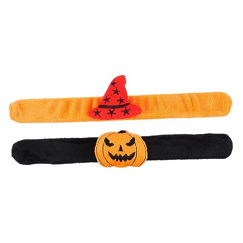 UPKOCH 2St Papa-Kreis Halloween Party Pailletten-Slap-Armbänder Kinderarmband halloween armband halloween gastgeschenke kinder Party-Requisite Halloween-Ohrfeige-Armbänder Plüschstoffe von UPKOCH