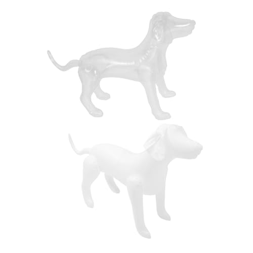 UPKOCH 2st Aufblasbarer Hund Lebensechte Tierfigur Ausstellungsmodell Für Hundekleidung Hunde Schaufensterpuppe Aufgeblasene Welpenfigur Aufblasbares Hundemodell Stehendes Hundemodell Pvc von UPKOCH