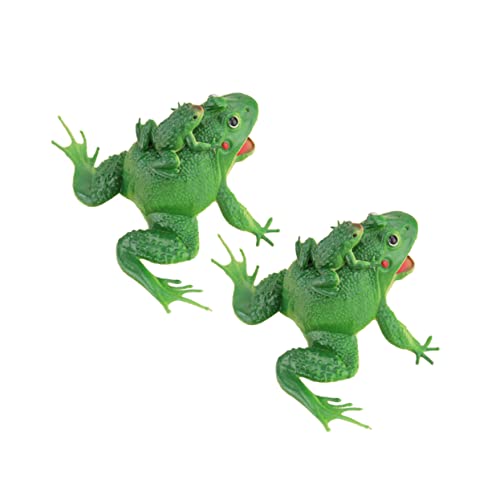 UPKOCH 2st Froschspielzeug Für Und Kind Grünes Spielzeug Tierspielzeug Spielzeug Für Kinder Kinderspielzeug Miniaturfigur Mini-spielzeug Desktop-spielzeug Miniaturen Green Pvc von UPKOCH