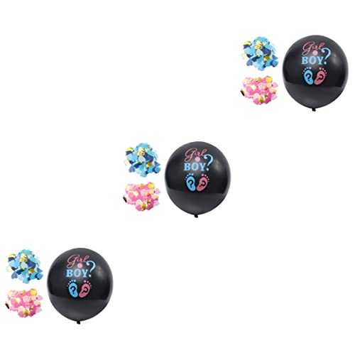 UPKOCH 3 Sätze Ballon Requisiten für Babyfotos geschlecht Junge oder Mädchen offenbaren Party dekorativ babyshowerparty kinder mitgebsel kindergeburtstag -Party Emulsion Black von UPKOCH