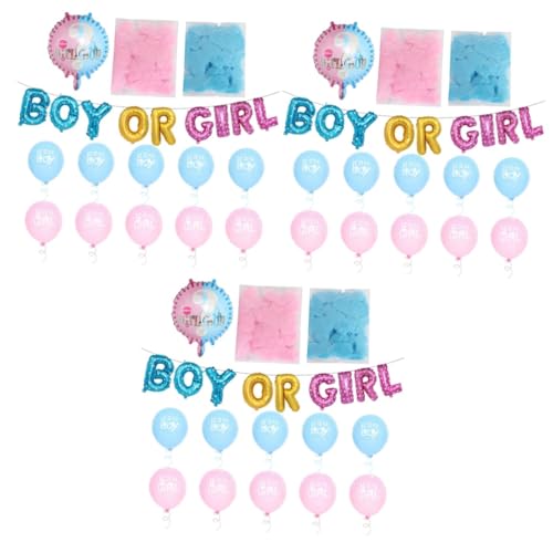 UPKOCH 3 Sätze Latexballons-kit Überraschungsballons Gender Reveal Dekorationsset Geschlecht Aufschlussreich Folienballon Für Die Babyparty Fotokabinen-ballon Perlmuttartiger Ballon Blue von UPKOCH