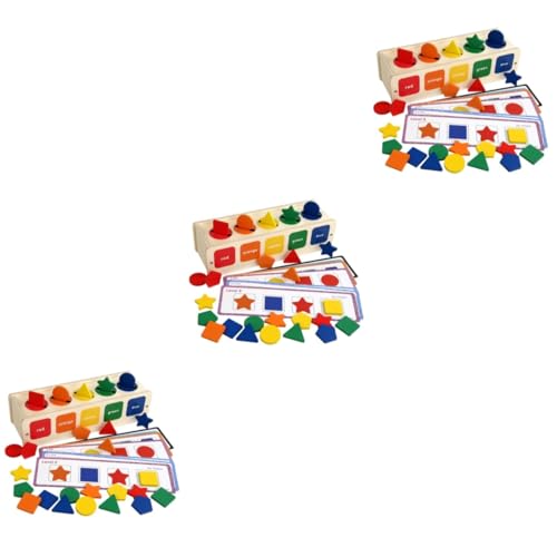 UPKOCH 3 Sets Form Sortierbox Kleinkind Puzzles Kleinkind Stapelspielzeug Lustiges Kinderspielzeug Form Farb Puzzle Stapler Kinderspielzeug Kompaktes Kinderspielzeug Spielzeug Für von UPKOCH