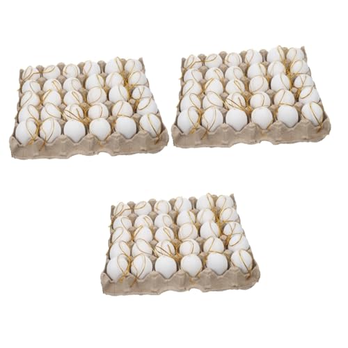 UPKOCH 3 Sets Simuliertes Eiertablett Ostern DIY Werkzeug Osteranhänger Ei Ostereier Dekoration Mini Eier Ostereier Hängende Ostereier Anhänger Leere Ostereier Eierkisten Spielzeugpapier von UPKOCH