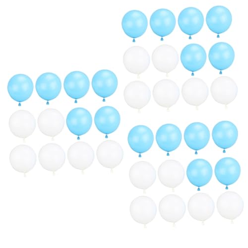 UPKOCH 3 Stück 50 Partyballons Willkommensballons Ballons Duschfolienballon Blaue Ballons Weiße Ballons Metallische Ballons Hellblaue Ballons von UPKOCH