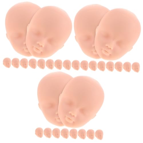 UPKOCH 30 STK Puppenkopf Anziehen Winzige Köpfe Puppenkopfersatz Babypuppenköpfe Puppenköpfe Zum Basteln Peg-Puppen Make-up-puppenkopf Babypuppe Schlüsselanhänger Puppenteil Plastik von UPKOCH