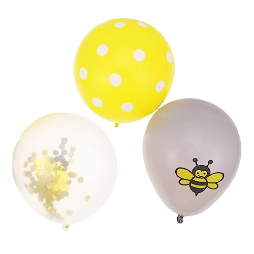 UPKOCH 30 Stück 12 Ballons Mit Partydruck Gelbe Luftballons Bienengeburtstagsfeierdekorationen Bienenballons Gelbes Dekor Bienen-party-dekorationen Luftballons Für Kinderpartys von UPKOCH