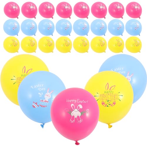 UPKOCH 30St Hasenballon Ballonstreifen Ballongirlande Gänseblümchen Ballons Geburtstag Luftballons ostern luftballons geldgeschenke ostern Osterdeko Zubehör für die Osterparty Emulsion von UPKOCH