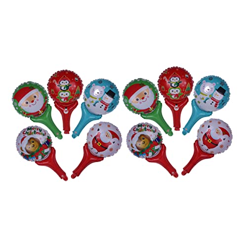 UPKOCH 30st Weihnachts-handheld-stick Weihnachtskrachmacher Spielzeug Aufblasbares Spielzeug Weihnachtsdekoration Weihnachtsfeier Ballon Feiertagsparty Liefert Aluminiumfolienmaterial von UPKOCH