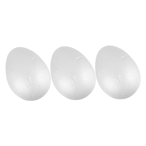 UPKOCH 3Pcs Schaum Eier Ei selber malen glatte Schaumeier große Basteleier Schaumei groß basteln für ostern basteln zu ostern Eier selber machen Schäumt Eierdekorationen Weiß von UPKOCH