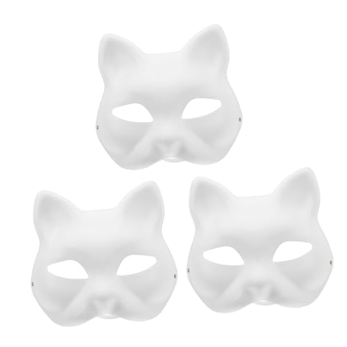 UPKOCH 3St Maske braunes Katzenohren-Stirnband Katzenzubehör für Katzen Filtersieb Wolfsspinne Dekoration Katzenklauen Radiergummi katzenohren stirnband schwarz Fell Zellstoff Weiß von UPKOCH