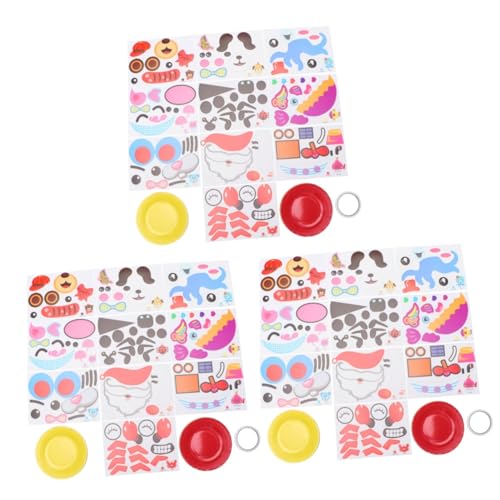 UPKOCH 3St Tablett Aufkleber Spielzeug Bastelspielzeug für Vorschulkinder Sticker-Papier-Art-Kit Kinder bastelset basteln für Kinder Kinderspielzeug Tablett malen selber Machen von UPKOCH