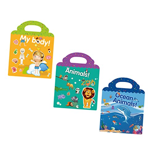 UPKOCH 3st Aufkleber Schultasche Meeresdekor Schmücken Ozeanaufkleber Meerestierspielzeug Wohnkultur Dekorationen Lustige Abziehbilder Sticker-Spielzeug Lernspielzeug Papier Kind Fenster von UPKOCH