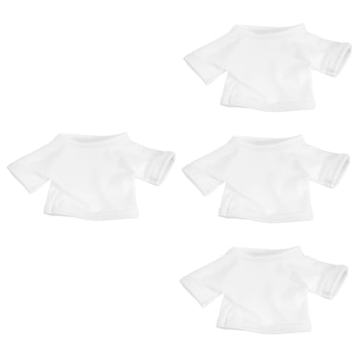 UPKOCH 4 Stück Bärenkleidung puppenkleidung Puppen Kleidung Puppen T-Shirt austauschbares Puppen-T-Shirt Puppen-T-Shirts groß Plüschbär Plüschtier Kleine Puppe 35 c schmücken Stoff Weiß von UPKOCH