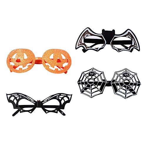 UPKOCH 4 Stück Brille verkleiden halloween halloween toys halloween-dekoration streudekor halloween halloweendeko Requisiten für Kostümpartys Brille in lustiger Form Plastik von UPKOCH