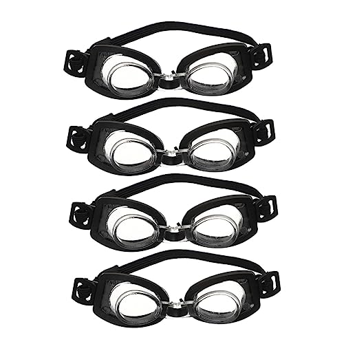 UPKOCH 4 Stück Mini Schwimm Brille Puppe Miniatur Schwimmbad Schwimmen doll Accessories Kinderspielzeug Mini-Schwimmbrille Mini-Brillenmodell Plastik Black von UPKOCH