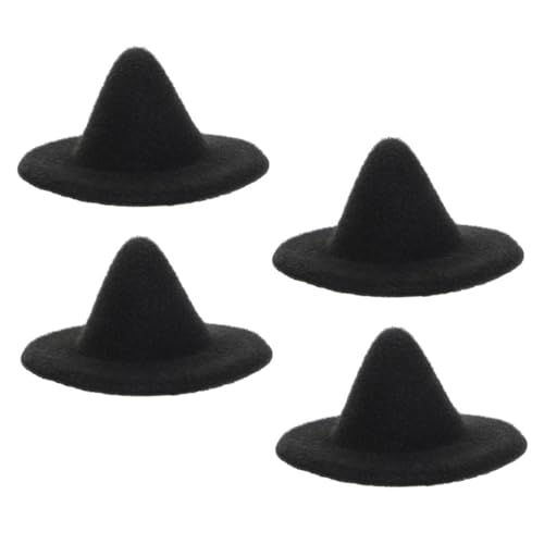 UPKOCH 4 Stück Mini Zaubererhut Zubehör Für Halloween Dekorationen Puppen Hexenhut Mini Hexenhüte Festival Hut DIY Basteldekorationen DIY Halloween Puppenhut Kleiner Hexenhut Eva von UPKOCH