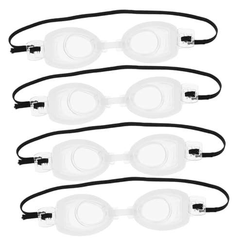 UPKOCH 4 Stück Puppe Mini-Schwimmbrille Puppenkostüm Brille Schutzbrille für Puppe Kleine Brille zum Verkleiden Einer Puppe Zubehör für Puppenkostüme Puppe Brille Plastik Weiß von UPKOCH