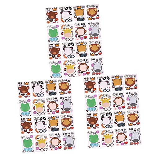 UPKOCH 48 STK Tieraufkleber Scrapbooking Sticker Scrapbook Stickers Scrapbooking-Sticker Sticker für Aufkleber für Kinder-DIY-Projekte passende Gesichtsaufkleber Aufkleber Kinder von UPKOCH