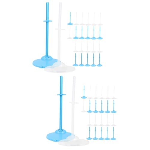 UPKOCH 48 STK stehender Clip Figuren ständer Figure Stand Puppenbeinclip Spielzeugständer Mädchenspielzeug Ausstellungsregale Actionfigur Puppenständer Figurenhalter Steht Plastik von UPKOCH