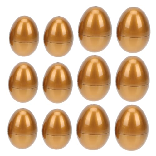 UPKOCH 48 Stück Behälter Ostern Leere Eier Goodie Korb Eier Goldenes Ei Metallische Ostern Goldene Eier DIY Goldene Ostereier Spielzeug Ostern Schokoladendekore Eierboxen Pp von UPKOCH