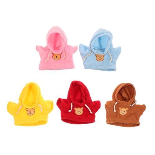 UPKOCH 5 Stück Teddybär-Kleidung Puppenkleidung Tragen Plüschpuppenkleidung DIY-spielzeugkleidung Bärenkleidung Plüschtierkleidung Puppen-Hoodie Stoff von UPKOCH