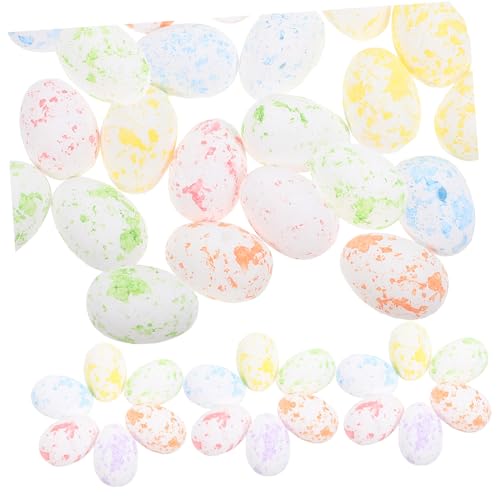 UPKOCH 50 Stück Ostereier easter eggs panettone ostern für geldgeschenke ostern easter egg decoration Osterdeko Eier-Verzierung osterszene dekor Partygeschenke Schaum Colorful von UPKOCH