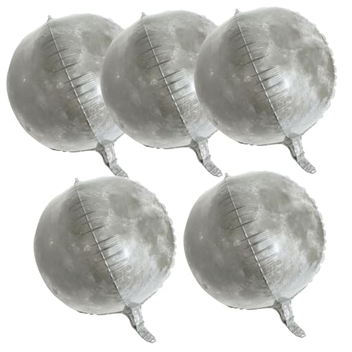 UPKOCH 5St -Ballon Himmelsballon Erde Dekorationen Partyzubehör zum Thema Weltraum hochzeitsdeko hochzeits dekoration Ornament des Planeten runder Planetenballon Aluminiumfolie Grey von UPKOCH