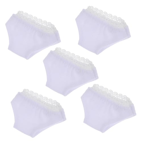 UPKOCH 5St -Höschen Mädchen Junge Zubehör für Puppenunterwäsche puppenkleidung Puppen Kleidung für Puppen Slips aus Baumwollstoff Baumwolle Weiß von UPKOCH