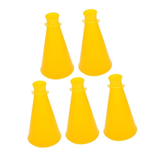 UPKOCH 5St Jubelhorn lautsprecher partyzubehör Jubeltröte Mini-Megaphone Megaphone für Partys Fußballhorn Tragbares Hornspielzeug aus Kunststoff Party-Jubelspielzeug Abs Yellow von UPKOCH