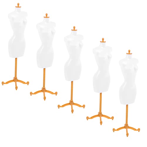 UPKOCH 5 Stücke Mini Puppe Kleid Form Mannequin Steht Für Puppe Kleidung Display Robust Kunststoff Modell Steht Glatte von UPKOCH